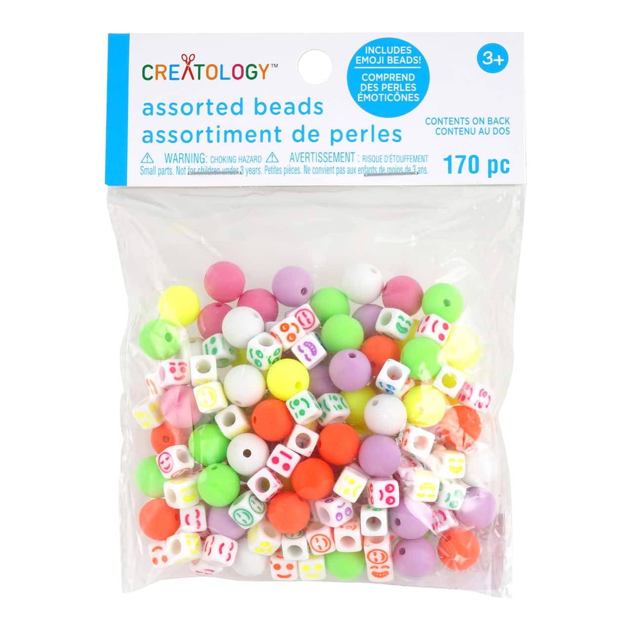 12 Packs: 170 ct. (2,040 total) Neon Emoji Bead Mix by Creatology™